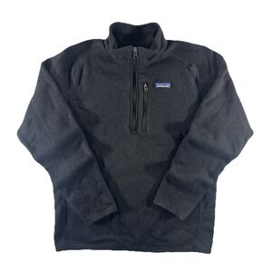 Patagonia Better Sweater Fleece Men's Medium Black Quarter-Zip 1/4 Outdoors